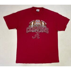 Alabama Crimson Tide 2012 Football Champions T-shirt Men Large Red Short Sleeve